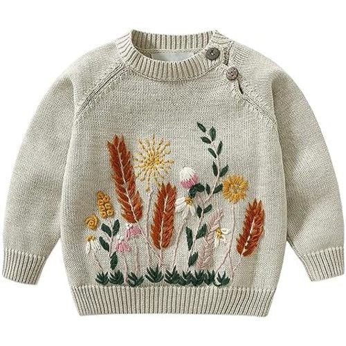 Lamgool Infant Baby Pullover Sweater Knitted Button Down Toddler Kids Sweatshirt for Spring