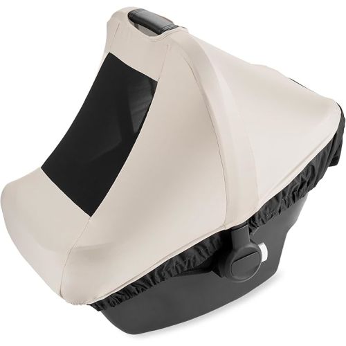 Skip Hop All Seasons Baby Car Seat Cover 4 in 1 Universal Fit with UPF40+ Sunshade and Water Resistant Fabric Oat