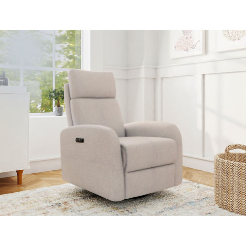 Serena Triple Power Swivel Glider Recliner in Sand | www.babywarehouse.ca