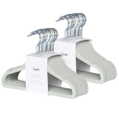 3 Sprouts Kids & Baby Velvet Hangers 30 Pack - Green