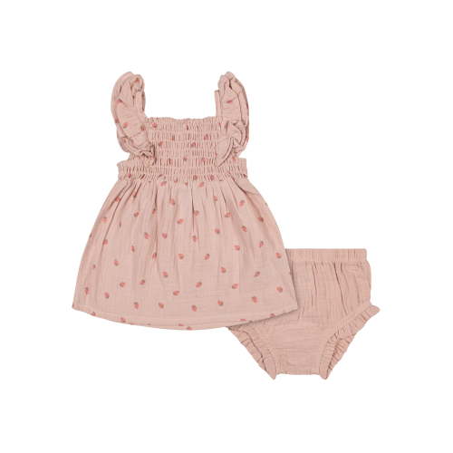 Wonderluxe Newborn/Infant Girls' Dress and Bloomer, 2-Piece Set, Sizes 0-3M-12M