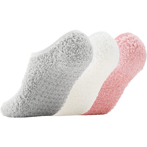 Slipper Socks for Women with Grippers Non Slip Socks Womens Fuzzy Socks with Grips Grippy Socks Grip Hospital Socks