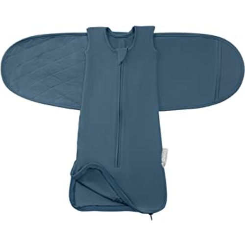 Owlet Dream Sleeper with Swaddle, Baby Sleep Sack and Wrap, Bedtime Blue, 0-3M