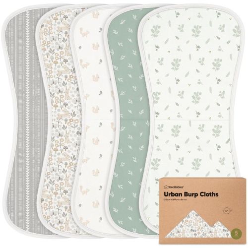Keababies 5pk Urban Baby Burp Cloths, Organic Burping Cloth For Babies, Burp Rags For Baby Girls, Boys (constellation)