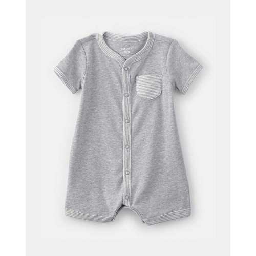 Carter's Baby Boy Short-Sleeve Romper - Grey