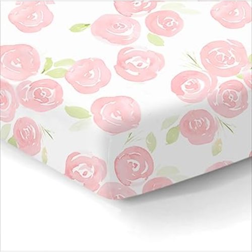 100% Organic Cotton Fitted Sheets for Standard Crib and Toddler Mattresses/Pads 28” x 52” and up to 6” Thick. Boys and Girls. Fits, Dream On Me, Lullaby, Safety 1st, Newton, and Other Brands.Girl