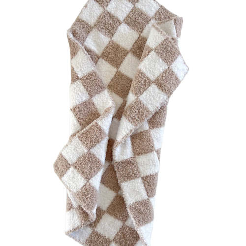 Checkerboard Cocoa Blanket