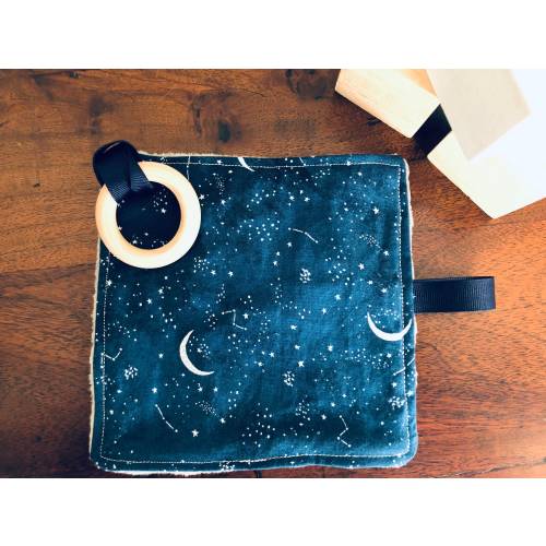 Moon and Stars Baby Sensory Toy, Crinkle Toy, Outer Space Nursery Theme, Moon, Stars, Constellations, Baby Boy, Learning and Developmental