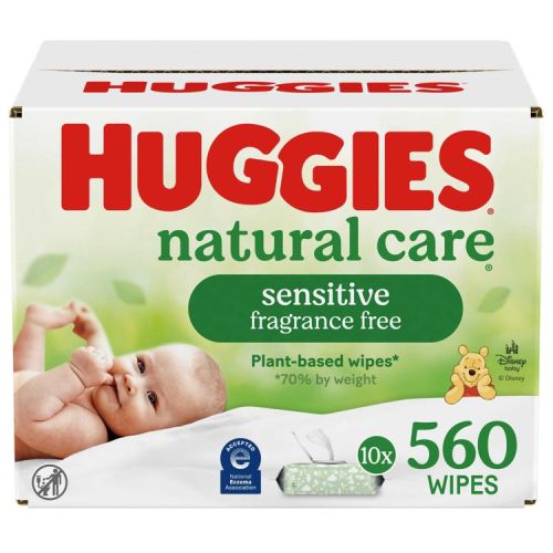 Huggies Natural Care Sensitive Unscented Baby Wipes- 10 pack (560ct total wipes)