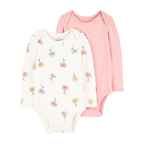 Baby 2-Pack Long-Sleeve PurelySoft Bodysuits - Carter's | Carter's
