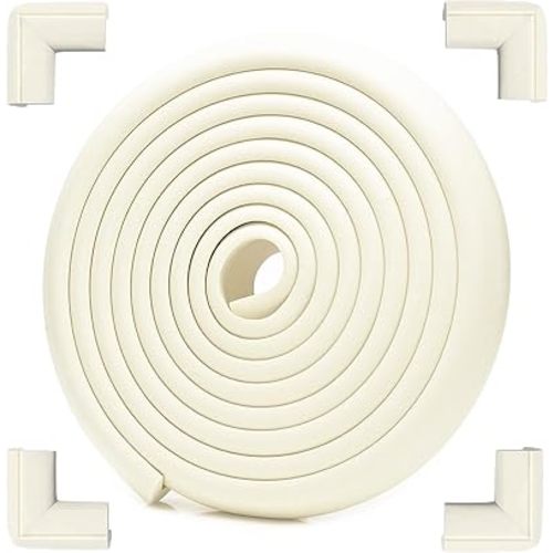 Furniture Edge Corner Protector Baby Proofing(Large 7.5ft Edge 4 Adhesive Corner Protector), Heavy-Duty Soft NBR Foam Fireplace Tables Safety Bumper Protection Guards(Pre-Taped, Easy Installation)