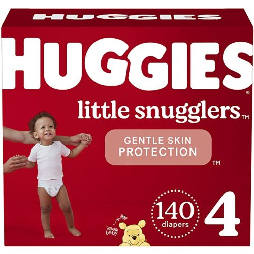 Baby Diapers Size 4 (22-37 lbs), 140ct, Huggies Little Snugglers