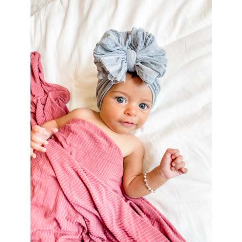 Ruffled Headband- Sterling