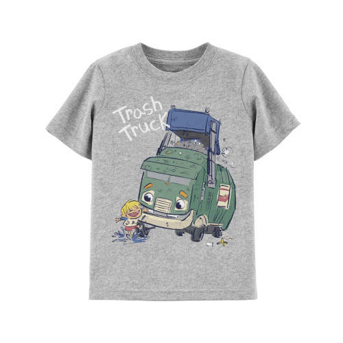 Toddler Trash Truck Tee - Style,Grey