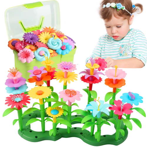 CENOVE Flower Garden Building Toys, STEM Educational Toys for Girls Age 3-7, 130 PCS