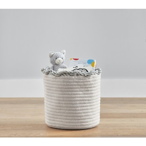 Twist Lock Wool Blend Basket - Grey