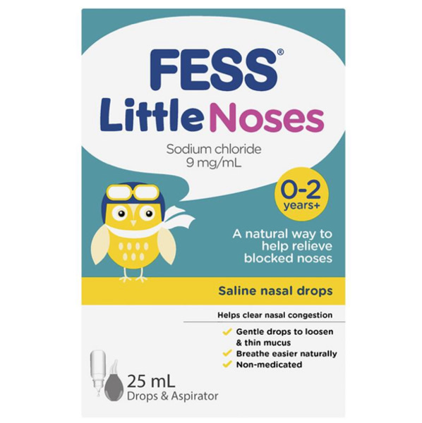 Buy Fess Little Noses Saline Nose Drops + Aspirator 25ml Online at Chemist Warehouse®