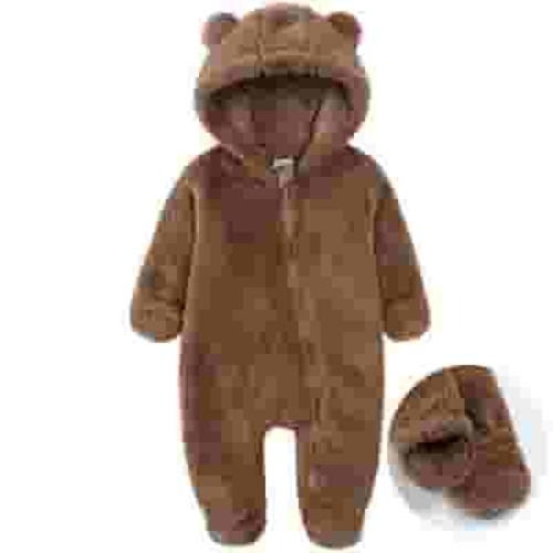 Qulqfy Toddler Pjs for Girls Clearance Solid Warm Jumpsuit Onesies for Baby Girls Clearance