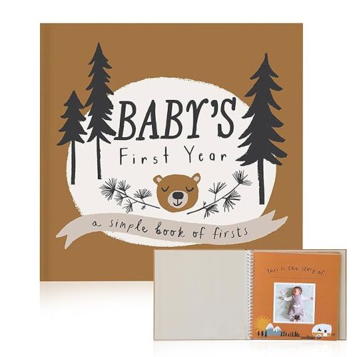 Baby Memory Book, Themed Baby First Year Book - Little Camper