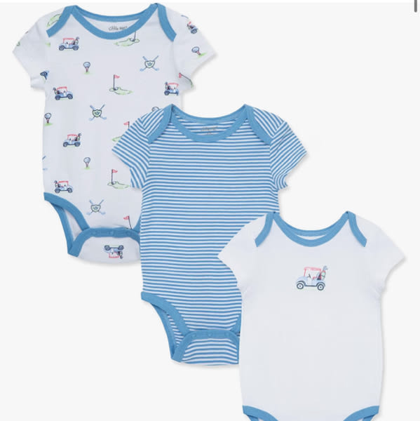 Golf Little Me Clothes for Baby 3-Pack 100% Cotton Scratch Free Tag Bodysuits