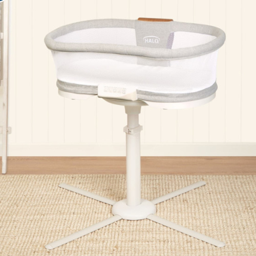 HALO - BassiNest Luxe Vibrating Bassinet, Bedside Sleeper - white