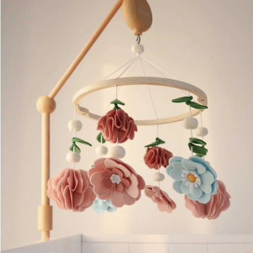 Wildflower Baby Musical Crib Mobile for Girls