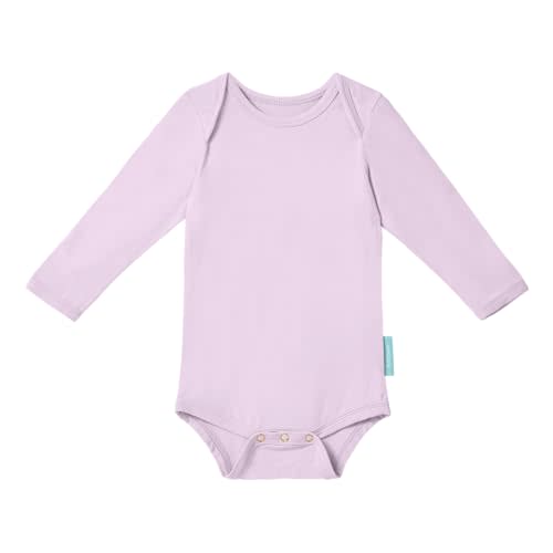 PurComfy Supersoft Long Sleeve Baby Bodysuits, Premium Bamboo Rayon Bodysuit Unisex Boy Girl 0-3-6-9-18-24 months