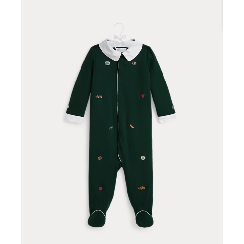 Embroidered Cotton Interlock Coverall