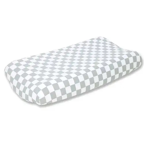Bilbi Bedside Sleeper Sheet Jersey Check Sage/White | Baby Bunting AU