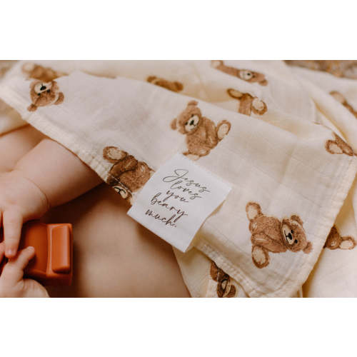 Jesus Loves You Beary Much Swaddle Blanket – OUR HOUSE ABOVE