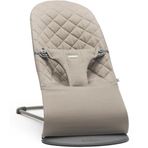 BabyBjörn OPEN BOX Bouncer Bliss, Dark Gray Frame Classic Quilt Cotton Sand Gray
