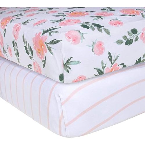 Burt's Bees Baby Essential Organic Cotton Fitted Crib Sheet, Breathable for Boy Girl Standard Crib & Toddler Mattresses