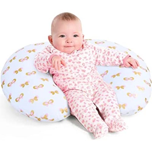 Little Grape Land Nursing Pillow, Breast Feeding Pillows for Mom, Butterfly Soft Cover with Breathable Filling, Feeding Support Pillow for 0-12 Months, Multifunctional Support Cushion for Travel