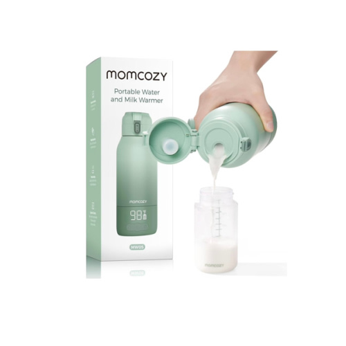 Momcozy Portable Milk Warmer for Travel – Dual Heating Modes for Breast Milk & Water, Portable Bottle Warmer with Fast Heating & Long Battery Life, 17 Ounces Large Capacity to Meet Your All-Day Needs