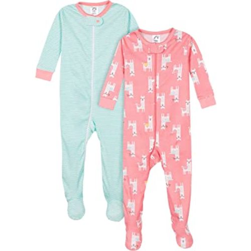 Gerber Baby-Girls 2-Pack Footed Pajamas