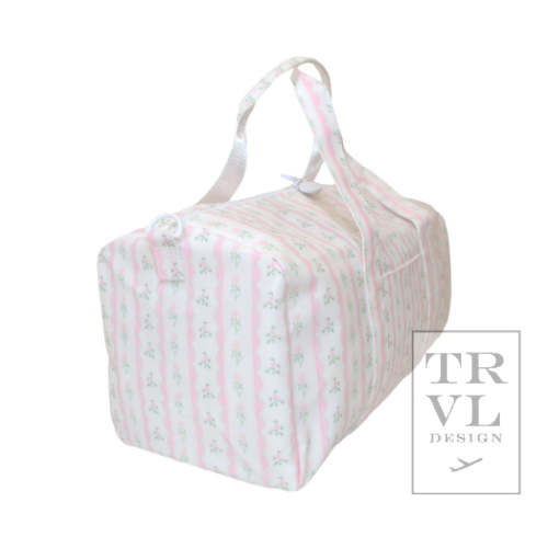 TRVL Duffle- Pink Ribbon Floral