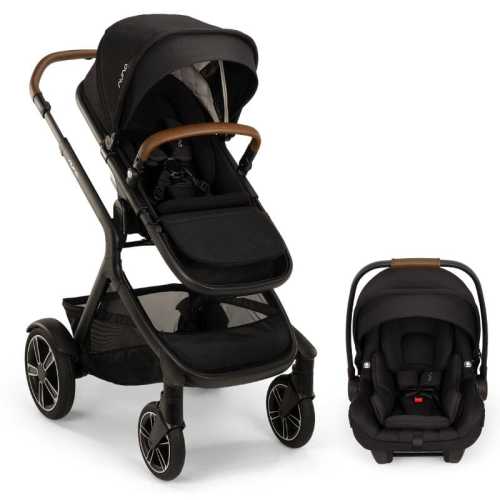 Nuna DEMI Next with Rider Board and PIPA aire RX Travel System - Caviar - Caviar