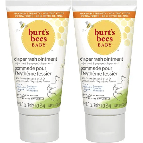 Diaper Rash Ointment, Burt's Bees 100% Natural Baby Skin Care, 3 Ounce (2 Pack)