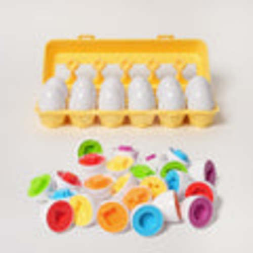 Montessori Geometric Eggs - Match to Learn Shapes and Colors!