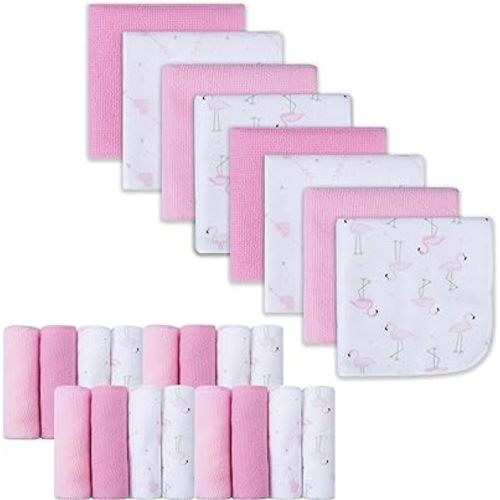 Softan Baby Washcloths, 24Pack Baby Wash Cloths Extra Soft & Ultra Absorbent, Baby Towels and Washcloths Face Towel Unisex for Boys Girls Face & Body, Washclothes Gentle on Sensitive Skin, 9''x 9''