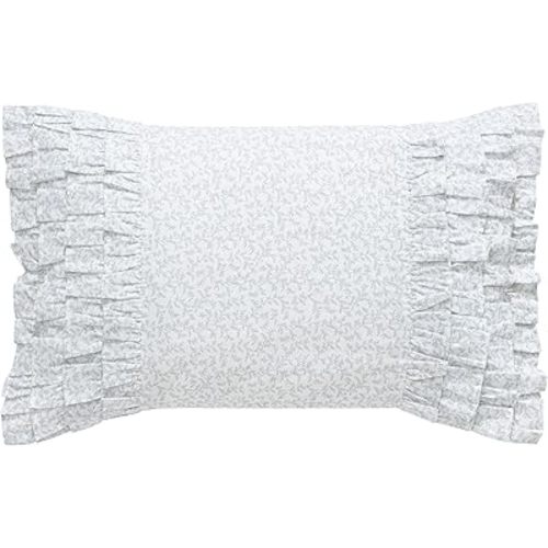 Laura Ashley Throw Pillow Home Decor with Envelope Closure, 14" x 20", Cottage Blue