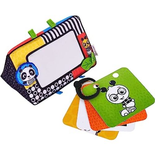 Baby Einstein Flip For Art High Contrast Floor Activity Mirror with Take Along Cards, Tummy Time Play, Newborn+