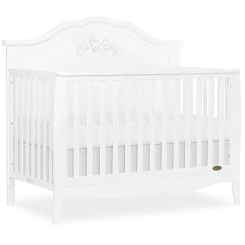Sweetpea Baby Jasmine 4-in-1 Convertible Crib in White