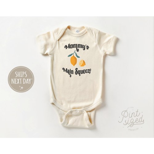 Mommy's Main Squeeze Baby Onesie® - Vintage Bodysuit - Cute Summer Lemon Onesie®
