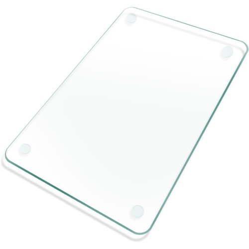 Tempered Glass Cutting Board, 12x8" Cutting Board for Kitchen Counter,Small Size Clear Glass,with Non-Slip Feet, Scratch Resistant,Heat Resistant