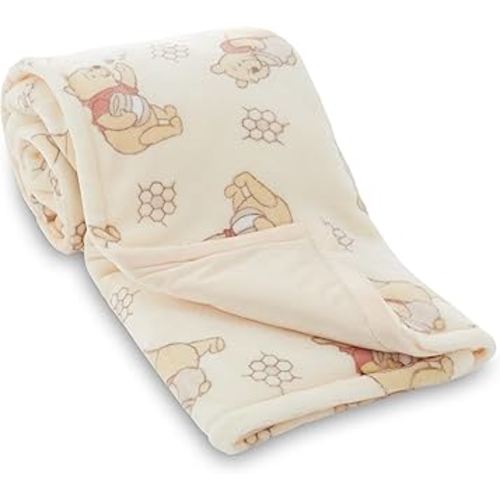 Disney Mickey Mouse, Minnie Mouse, Winnie The Pooh, Lilo and Stitch 2-Ply Infant Blanket - Soft Fleece with Polyfill - Cozy and Warm Baby Blanket for Baby Boys and Girls, 30x40 Inches