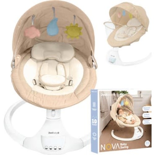 Nova Swing for Newborns - Electric Motorized Infant Swing, Bluetooth Music, 10 Preset Melodies, Remote