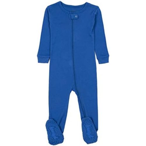 Leveret Kids Pajamas Baby Boys Girls Footed Pajamas Sleeper 100% Cotton Solids (Size 0 Months-5 Toddler)