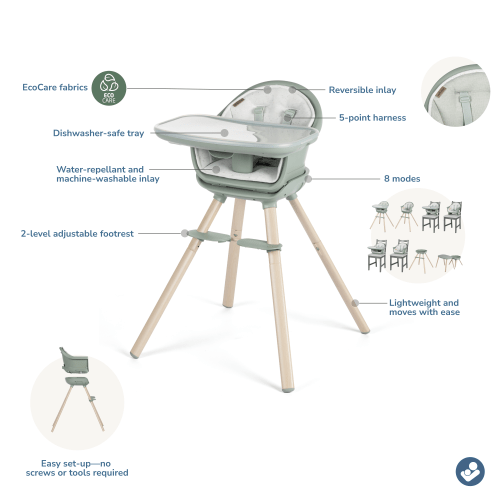 Classic Green | Maxi-Cosi Moa 8-in-1 High Chair