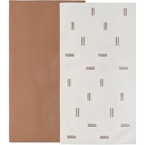 Owlowla Baby Diaper Changing Pad Portable Changing Mat Travel Changing Pad Liner for Baby and Small Toddler(Classic Brown&Brush Strokes)